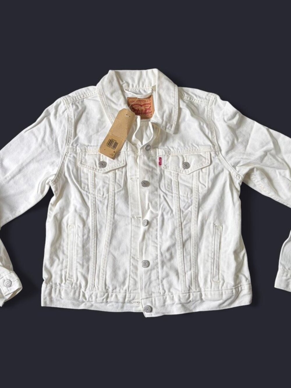 Levi's white denim jacket jeans jacket coat   Size medium M   Brand new with tag